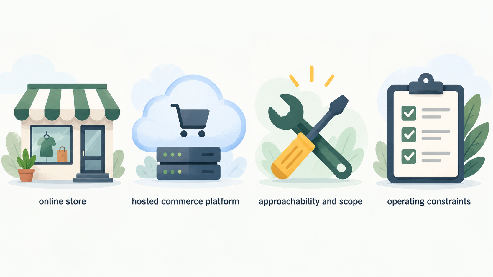 Show the reviewed Shopify commerce platform as the subject of the article.